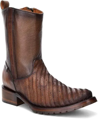 Vista 2 de Bota Cuadra para hombre en piel bovino con cremallera