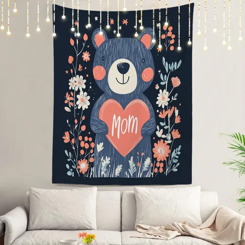 Vista 94 de Shrahala Modern Abstract Artwork Wall Tapestry, Orange Black Beige Wall Hanging Large Tapestry Decoration Polyester Fiber White Hem Around for Dorm
