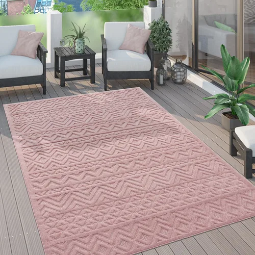 Vista 19 de Paco Home Alfombra para interiores y exteriores con patrón geométrico enrejado en antracita, tamaño: 2' x 3'3