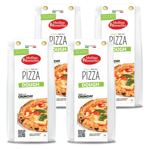 Vista 7 de Molino Rossetto Mezcla de masa para pizza, orgánica, gourmet, mezcla de corteza de pizza para una pizza casera perfecta, también es buena
