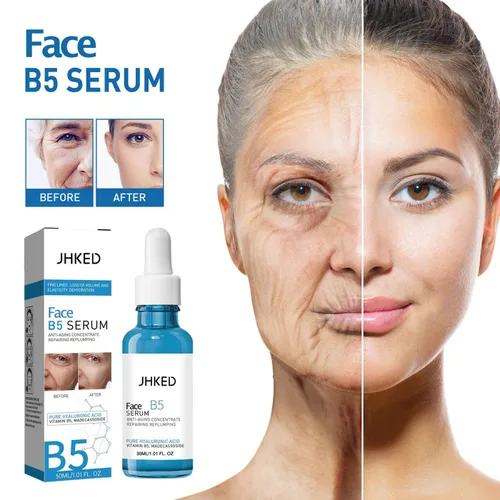 Vista 2 de Suero facial B5 de 2 piezas, en una botella, ajuste facial instantáneo, suero antienvejecimiento, suero facial de solución para líneas finas