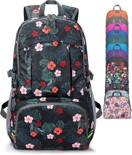 Vista 10 de G4Free - Mochila para senderismo ligera y plegable de 40L, mochila de viaje impermeable para el día a día Water-Resistant Polyamide
