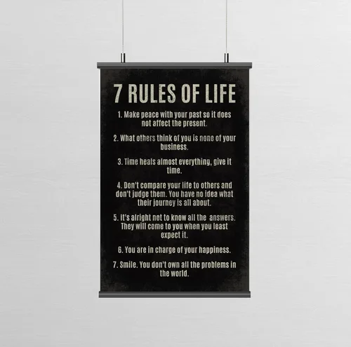 Vista 3 de 7 reglas de la vida, Poster de motivación