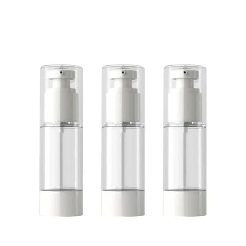Vista 8 de 3 botellas de bomba sin aire de viaje, botellas de bomba sin aire, dispensador de bomba de maquillaje, botella de tamaño de viaje