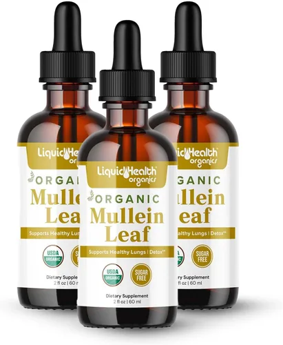 Vista 6 de LIQUIDHEALTH USDA Orgánico Extracto de Hoja de Gordolobo en Gotas para Pulmones - Gotas Herbales de Limpieza para Fumadores, Apoyo Inmunológico