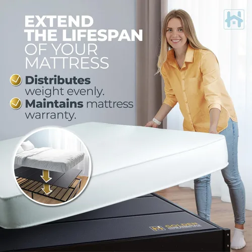 Vista 3 de Golden Home Essentials - Tabla de cama resistente de 58 pulgadas x 48 pulgadas, tabla de cama para evitar el hundimiento del colchón
