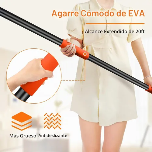 Vista 7 de Cambiador de bombilla para techos altos con poste de extensión de 20