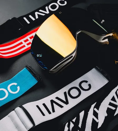 Vista 5 de Havoc Racing Magnetic Frameless Goggles - For Motocross, Dirt Biking, Snowboarding, ATV, & UTV - UV Blocking Anti-Fog Goggles
