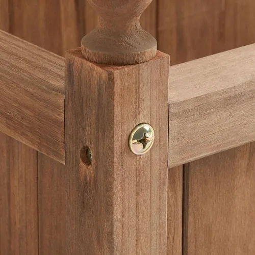Vista 8 de Topeakmart Cama de jardín elevada con enrejado de 50 pulgadas con ruedas