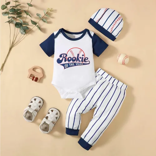 Vista 2 de Traje de primer cumpleaños para bebé niño - Body deportivo de béisbol de un año