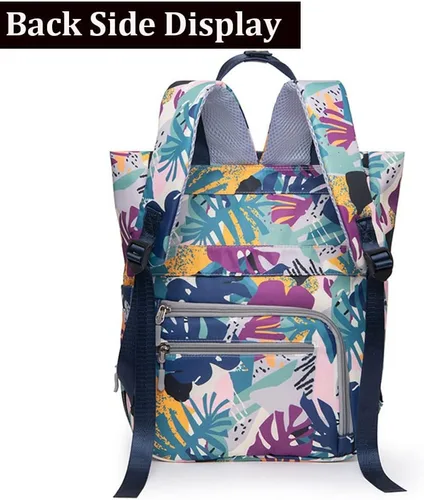 Vista 2 de TFXATFX Mochila de moda, simple, de gran capacidad, ligera, multifuncional, para mamá, casual, portátil, para mamá, Multicolor