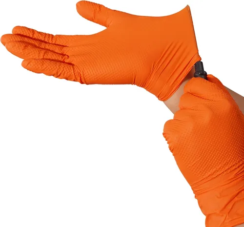 Vista 8 de Industrial Nitrile Gloves – Heavy Duty Latex & Powder Free Disposable Gloves with Diamond Texture