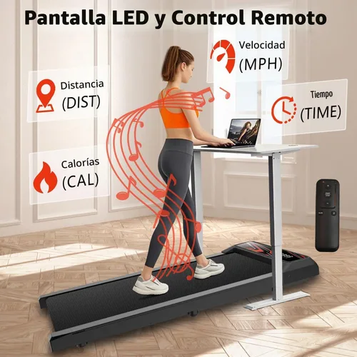 Vista 7 de Maicifi Walking Treadmill Pad with Incline - 2.5HP Low Noise Under Desk Treadmill,Walking Portable Pad with Handle Bar, 3 in 1 for Home, Remote
