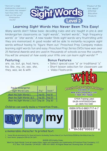 Vista 2 de Meet the Sight Words Level 2 DVD