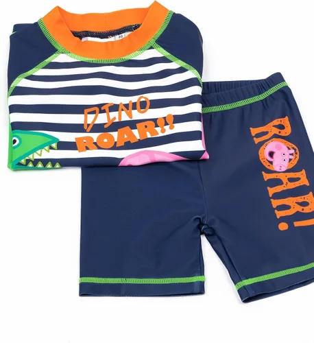 Vista 4 de Peppa Pig George Pig - Traje de baño de dos piezas con parte superior corta de dinosaurio para niños