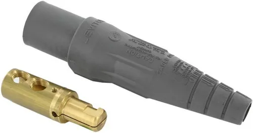 Vista 3 de Leviton Nariz cónica serie 16, contacto de enchufe macho, desmontable, conector tipo leva con terminación de tornillo de doble ajuste, 16D24-UE