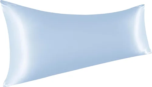 Vista 97 de NTBAY Paquete de 2 fundas de almohada estándar de satén para cabello y piel, lujosas y sedosas fundas de almohada con cierre de sobre, 20 x 26
