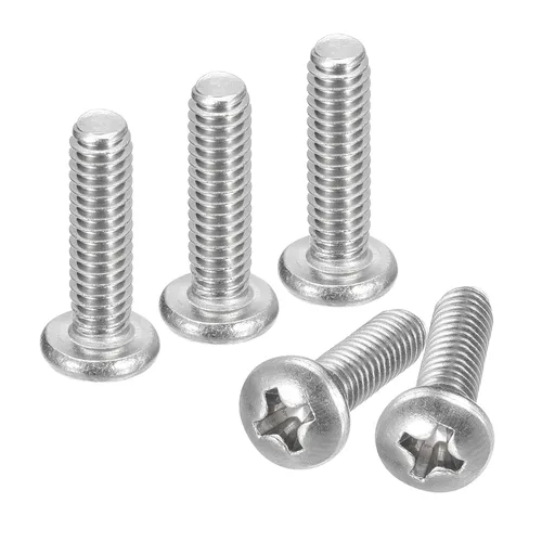 Vista 34 de uxcell Tornillos de máquina de cabeza redonda de 1/4-20x1, tornillo de acero inoxidable 304 18-8, accionamiento Phillips, totalmente roscado