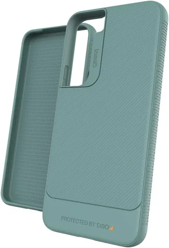 Vista 20 de ZAGG Gear4 Milan - Funda azul Aurora - que destaca el material de protección D3O para Samsung Galaxy S22