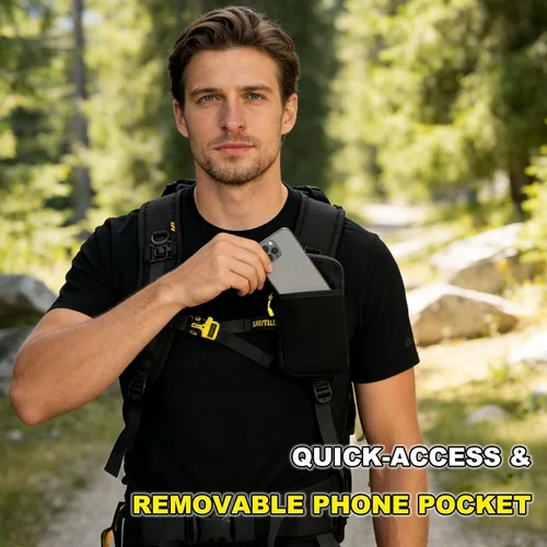 Vista 4 de Mochila de hidratación de 22 litros, mochila de senderismo con vejiga a prueba de fugas de 2 litros, ideal para hombres y mujeres, correr, ciclismo