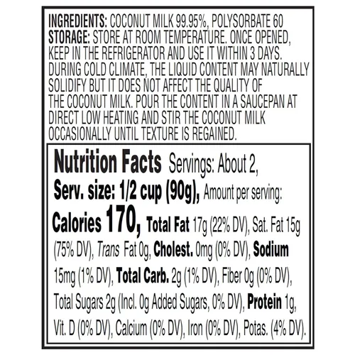 Vista 2 de Aroy-D Leche de coco mini-tamaño 5.1 fl oz (150ml), paquete de 6