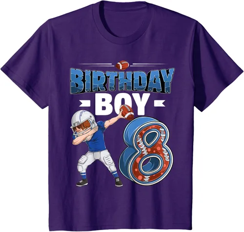 Vista 22 de Dabbing Boy - Camiseta de 8 años de fútbol americano americano, Negro, S