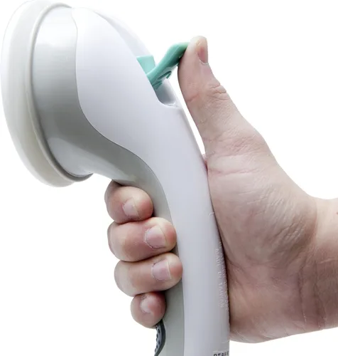 Vista 4 de PCP Mango de seguridad para bañera y ducha con agarre de succión, blanco, 16 pulgadas