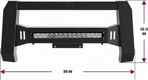 Vista 4 de TAC - Barra de toro modular con LED compatible con RAM 1500 2009-2018 RAM 1500 Classic 2019-2023 (excluye Rebel y Warlock), protector de cepillo