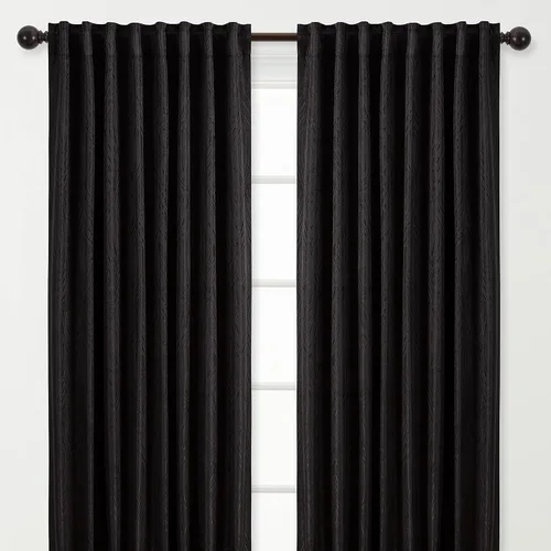 Vista 13 de Chanasya - Paneles de cortina con textura en relieve para sala de estar, dormitorio, ventana, patio, oficina, sala de estar. Cortinas para oscurecer