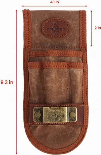 Vista 4 de TOURBON - Bolsa de lona para herramientas, cinturón, cinta métrica, alicates, soporte para lápices