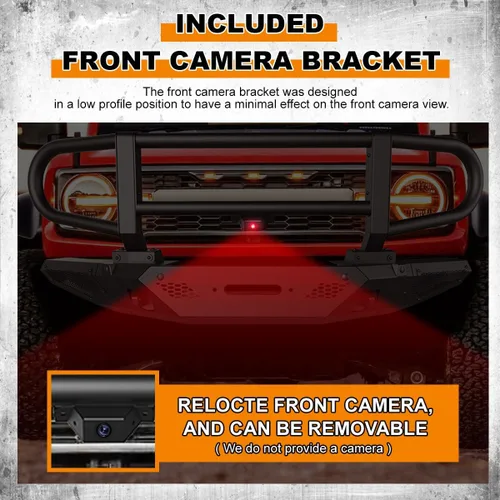 Vista 6 de Protección de rejilla para parachoques delantero ROXX para Ford Bronco 2021-2025 con parachoques delantero modular de fábrica,