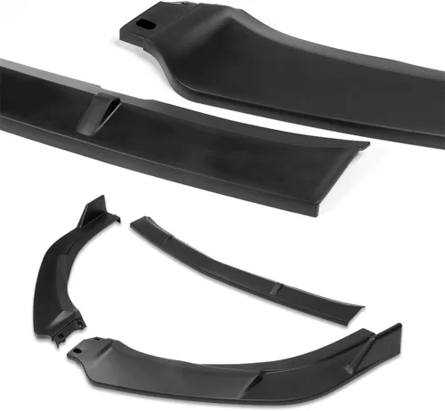 Vista 4 de Q1-TECH, borde de parachoques delantero estilo MS compatible con Mazda 3 2010 2011 2012 2013 (no compatible con el modelo MazdaSpeed 3), alerón
