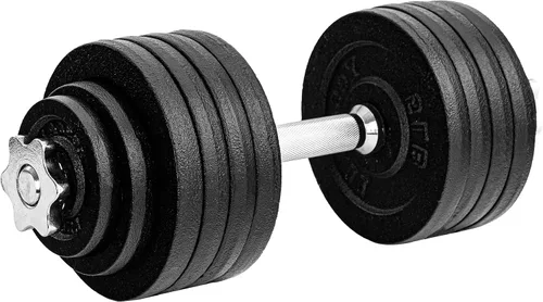 Vista 7 de Yes4All Old School Adjustable Dumbbell Set with Weight Plates, Star Lock Collars/Connector, 40lbs to 200lbs Adjustable Weight Plates Set