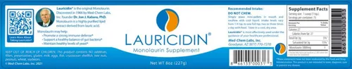 Vista 2 de Lauricidin® Suplemento de monolaurina auténtico, tarro de 8 oz