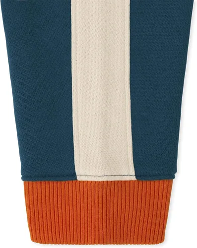 Vista 4 de The Children's Place Conjunto de 2 camisetas y pantalones deportivos de manga larga para niños pequeños, color verde azulado, 9-12 meses, verde