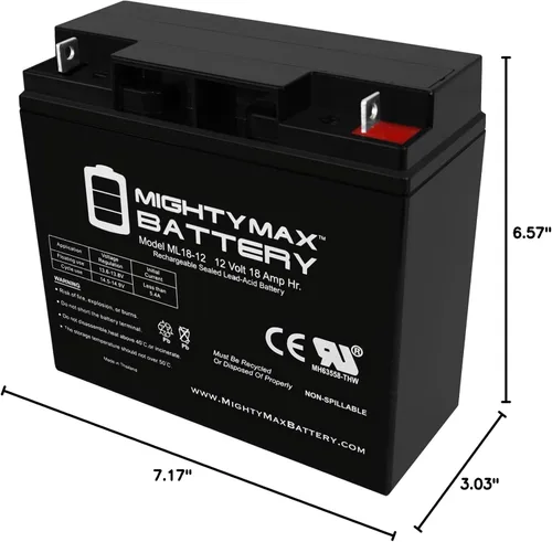 Vista 9 de Mighty Max Battery Batería SLA de 12V 18AH para Generac 7500 EXL generador portátil