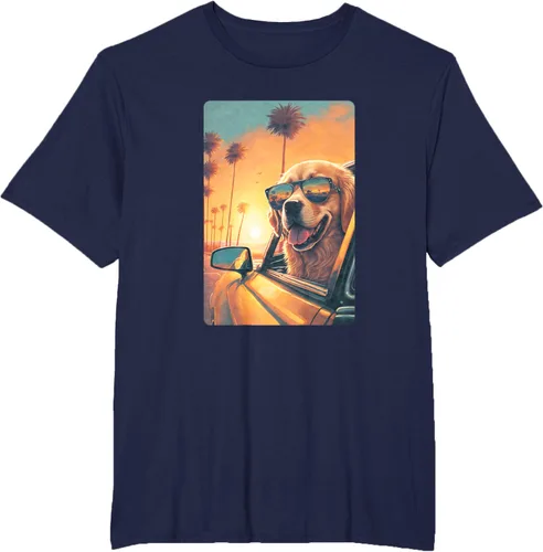 Vista 71 de Golden Retriever - Camiseta divertida de Golden Retriever con lentes, Negro