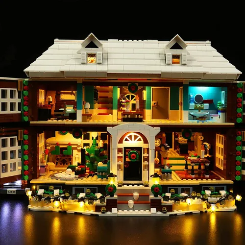 Vista 4 de BrickBling Iluminación LED compatible con Lego Home Alone 21330 Kit de construcción, versión de sonido compatible con Lego 21330, reproducción