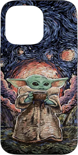 Vista 21 de Star Wars: The Mandalorian The Child Starry Night Style - Carcasa para iPhone 17