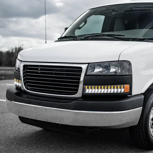 Vista 7 de DNA MOTORING Par de luces de señal de giro LED DRL de arranque secuencial para parachoques Compatible con Chevy GMC Express Savana 1500 03-14