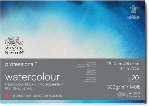 Vista 18 de Winsor & Newton Bloque de papel de acuarela profesional, 7" x 10", prensado en frío
