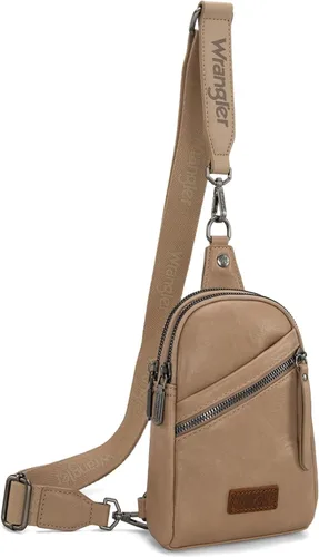 Vista 15 de Wrangler Bolso bandolera pequeño para mujer, bolsos cruzados de cuero *Clásico-marrón