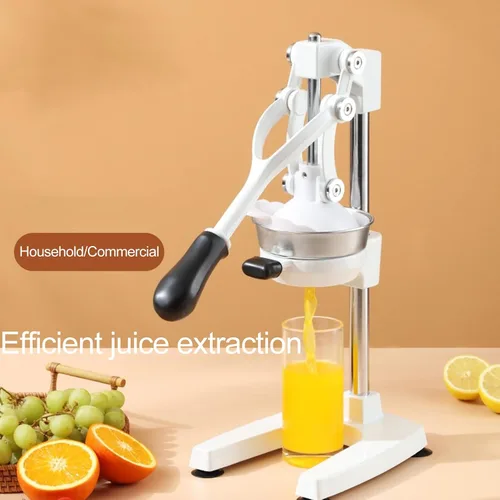 Vista 2 de Exprimidor de naranja de hierro fundido resistente, exprimidor manual de cítricos, exprimidor de limón de acero inoxidable duradero, adecuado