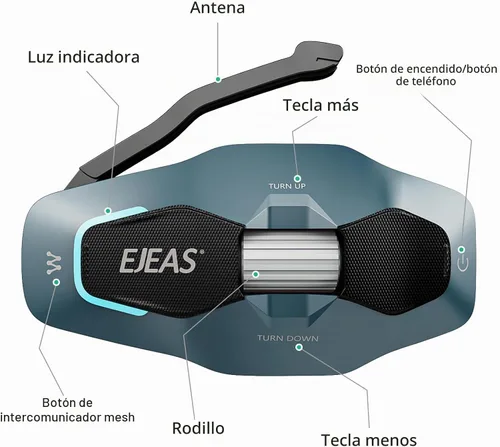Vista 9 de SolaMr X10 Auriculares Bluetooth para Casco de Motocicleta Altavoces Audífonos, Intercomunicador para Casco de Esquí Sistema de Comunicación de Verde