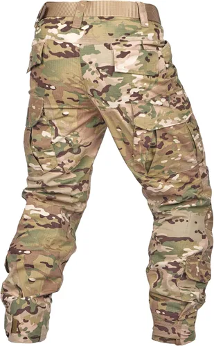 Vista 2 de AKARMY Pantalones de senderismo para hombre, pantalones cargo de camuflaje, pantalones de trabajo ligeros, pantalones casuales de viaje al aire