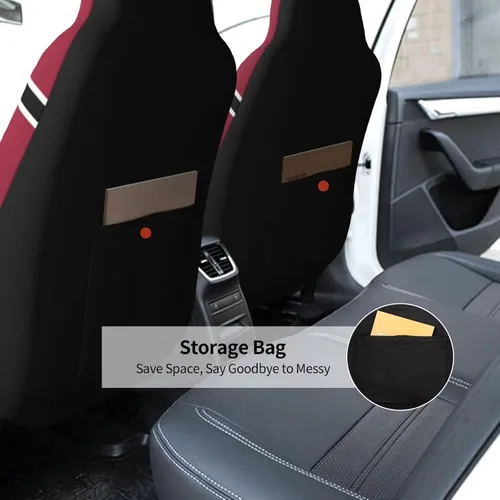 Vista 5 de Fundas de asiento de coche de fútbol personalizadas, accesorios personalizados para automóvil, regalos de Arizona con nombre y número, funda