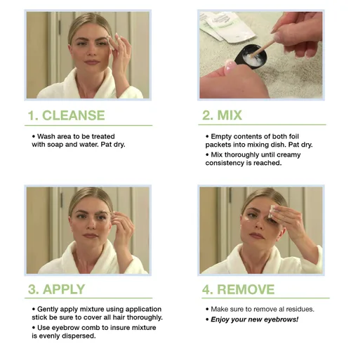 Vista 4 de Godefroy Kit de aplicación de un solo uso de crema para aclarar el color de las cejas