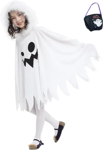 Vista 2 de #NA Disfraz de Halloween espeluznante de Halloween con bolsa de mano para niños