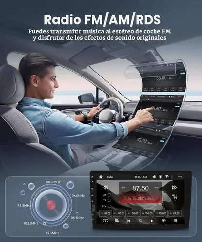 Vista 3 de Single Din Car Stereo with AM/FM/RDS Radio Backup Camera, Sellrich 9 inch IPS Touch Screen Single Din Radio Support Wireless Carplay Android Auto