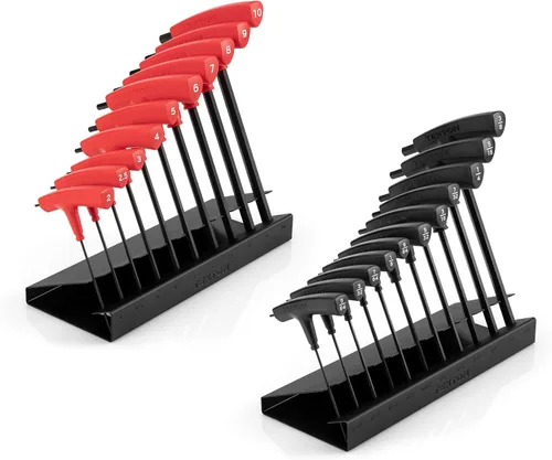 Vista 13 de TEKTON Juego de llaves hexagonales con mango en T, 8 piezas (0.079-0.394 in) KTX90203
